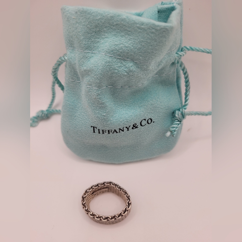 Tiffany & Co. Sterling Silver Somerset Ring Mesh Ring - Picture 4 of 4